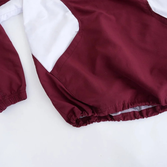 Russell Athletic Maroon Quarter Zip CMU Chippewas Windbreaker Pullover Jacket S - Picture 7 of 12